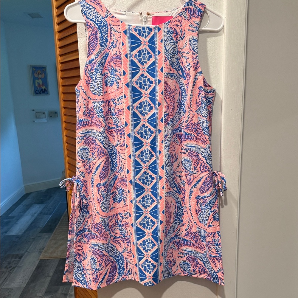Lilly Pulitzer Pink and Blue Nautical Dress Size 4